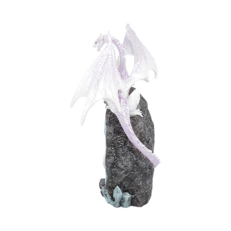 Glacial Custodian Fantasy White Dragon Sitting On A Geode 22cm: 3 - Figures & Collectables By Gift Moments