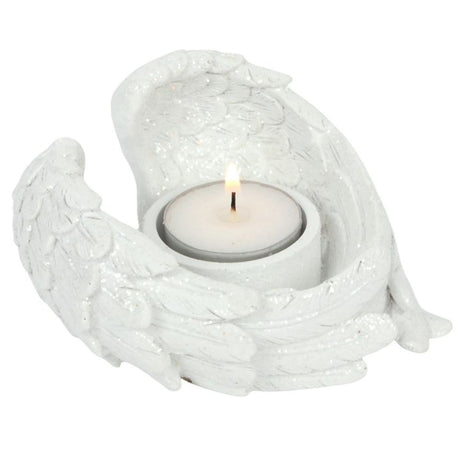 Glitter Angel Wing Candle Holder: 3 - Candle Holders By Gift Moments