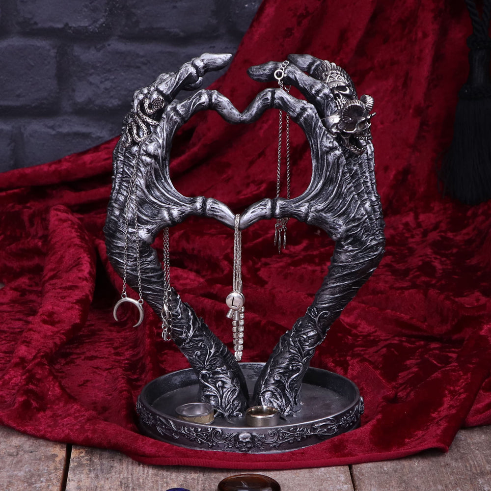 Gothic Mummified Love Heart Hands Jewellery Dish Holder: 1 - Figures & Collectables By NN Designs
