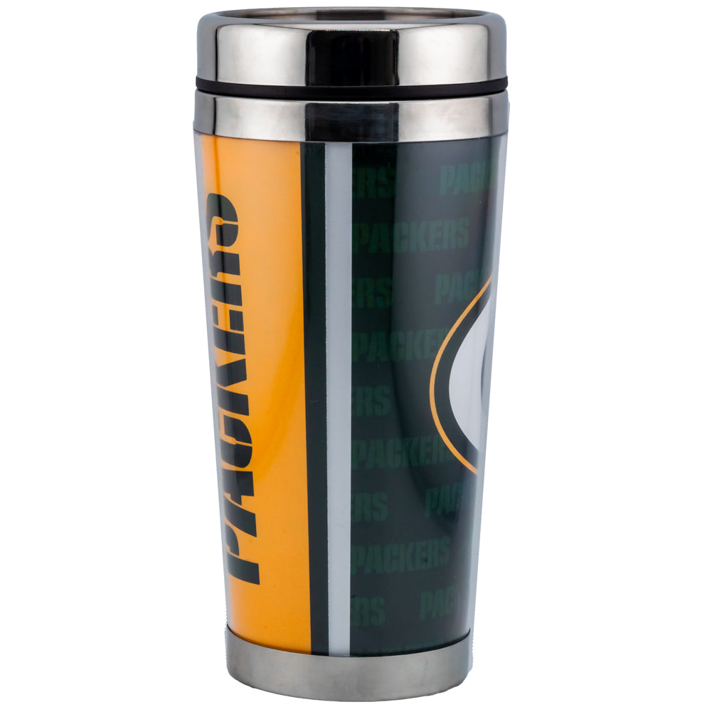 Green Bay Packers Travel Mug 16oz: 3 - Mugs By American Sports