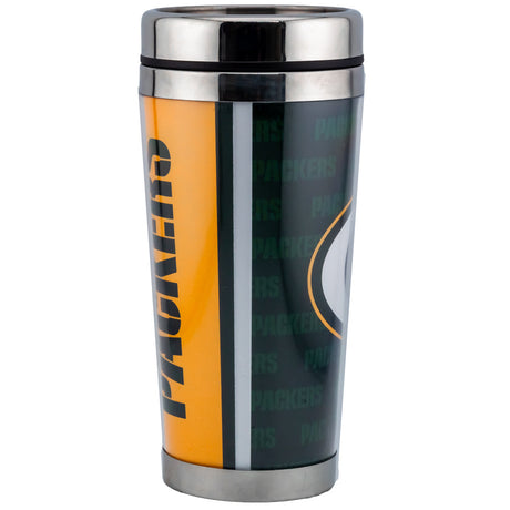 Green Bay Packers Travel Mug 16oz: 3 - Mugs By American Sports