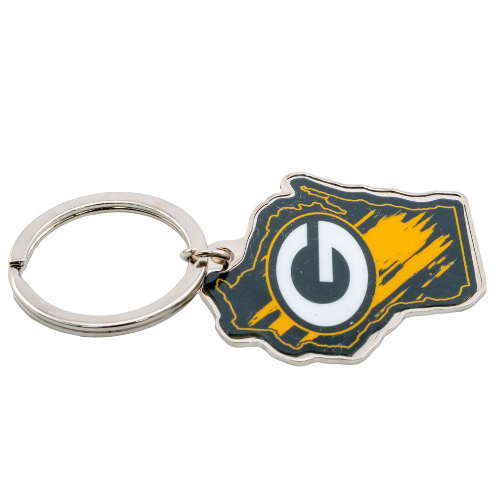Green Bay Packers State Shape Keyring: 2 - Keyrings By American Sports