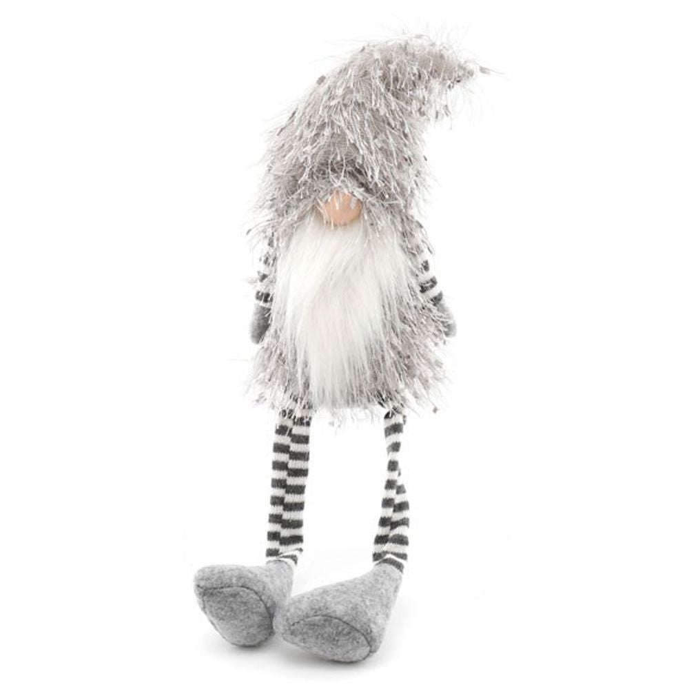 Grey Plush Santa Gonk with Dangly Legs: 1 - Christmas Decorations By Gift Moments