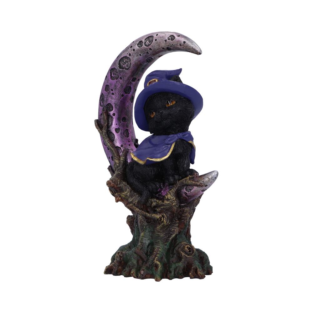 Grimalkin Witches Familiar Black Cat and Crescent Moon Figurine: 3 - Figures & Collectables By Gift Moments