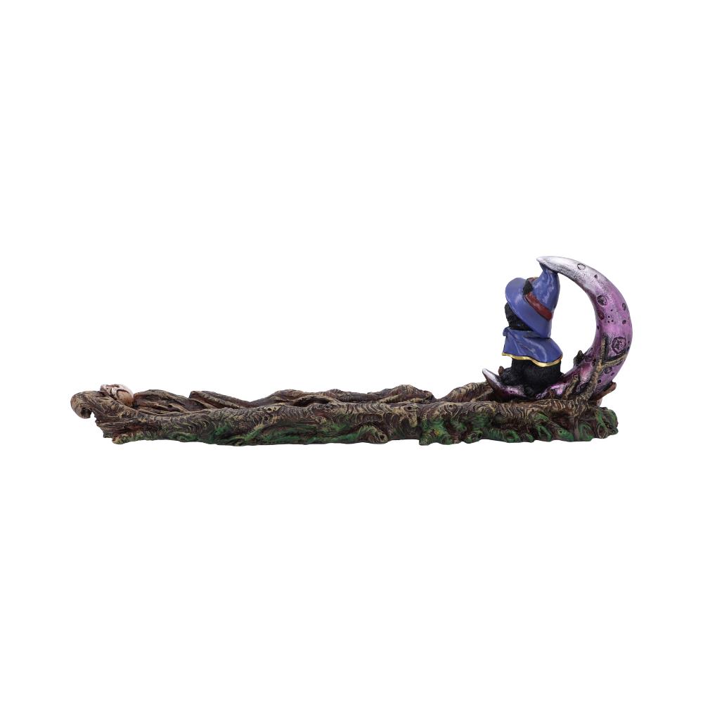 Grimalkin Witches Familiar Black Cat and Crescent Moon Incense Burner: 4 - Incense Holders By Gift Moments