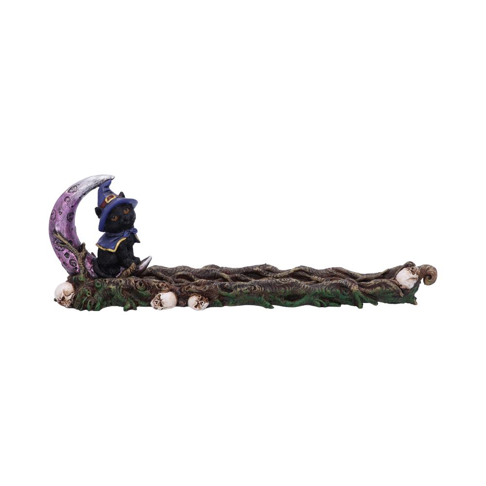 Grimalkin Witches Familiar Black Cat and Crescent Moon Incense Burner: 2 - Incense Holders By Gift Moments