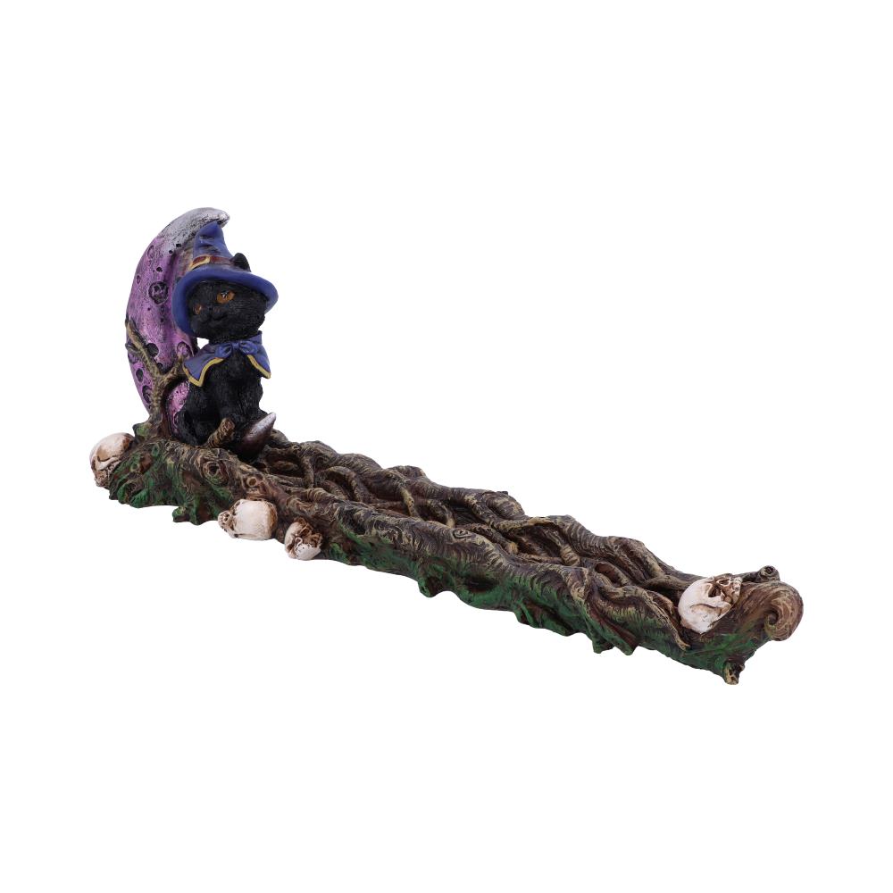 Grimalkin Witches Familiar Black Cat and Crescent Moon Incense Burner: 3 - Incense Holders By Gift Moments