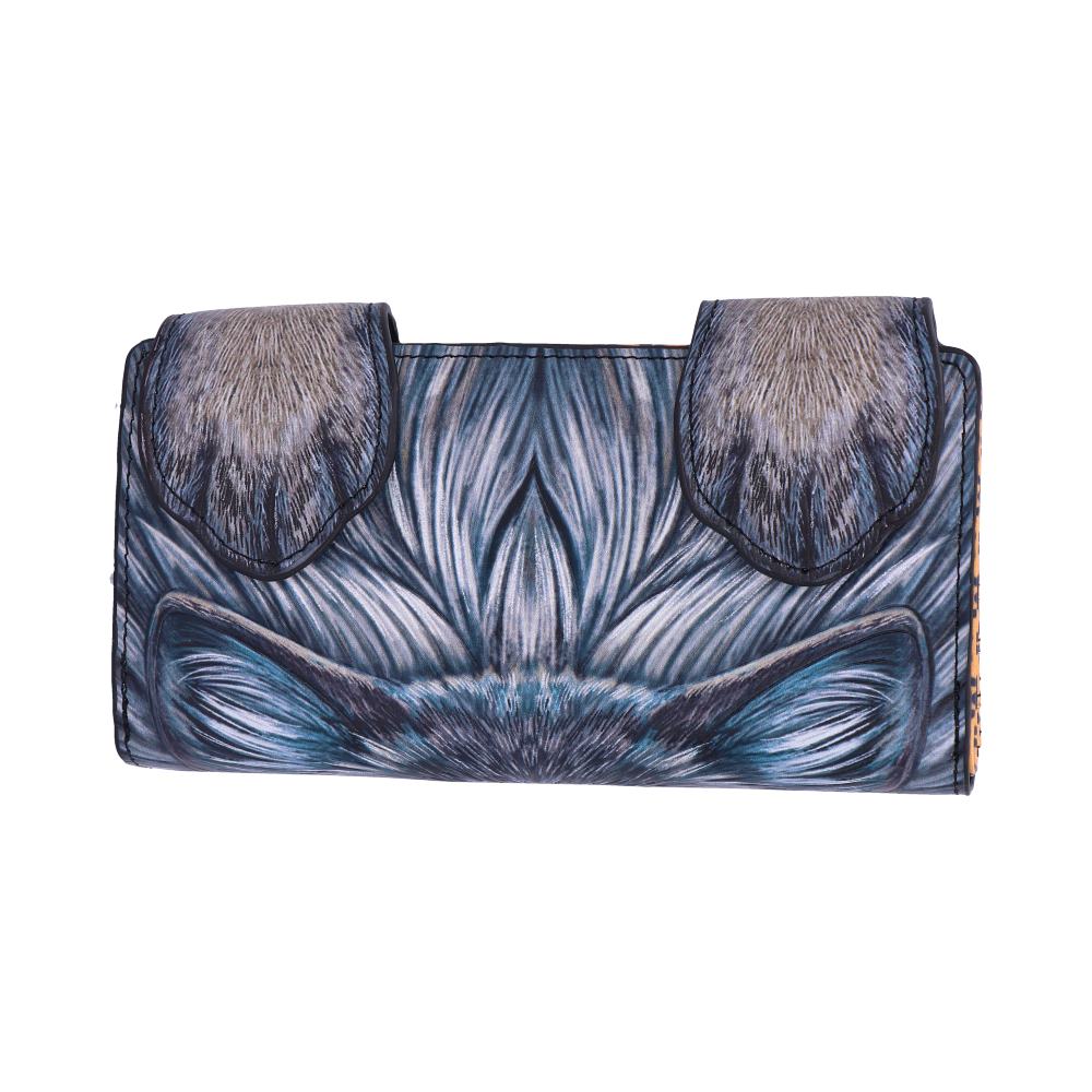 Guardian Wolf Embossed Purse 18.5cm: 4 - Purses By Lisa Parker