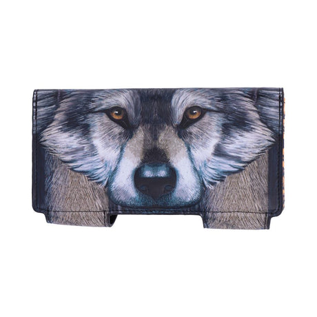 Guardian Wolf Embossed Purse 18.5cm: 2 - Purses By Lisa Parker