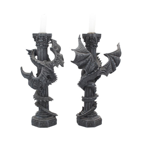 Guardians of the light Dragon Candle Holders (Set of 2) 28cm: 5 - Candles & Holders By Gift Moments