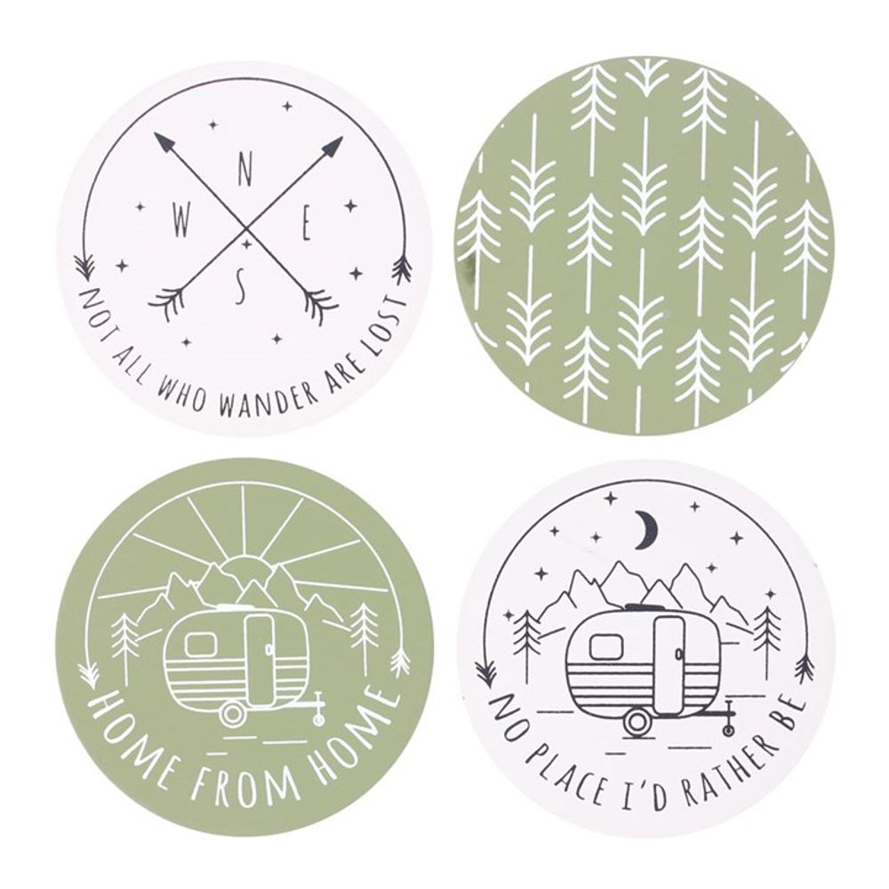 Happy Camper Coaster Set: 2 - Coasters By Gift Moments