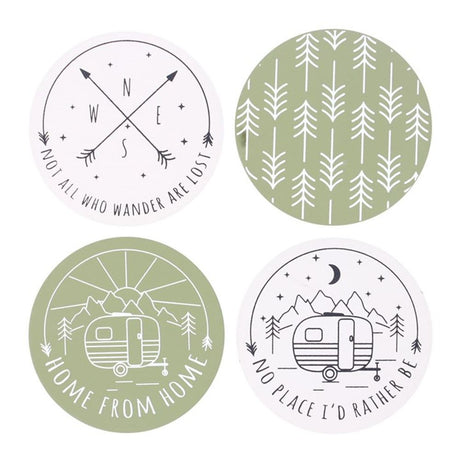 Happy Camper Coaster Set: 2 - Coasters By Gift Moments
