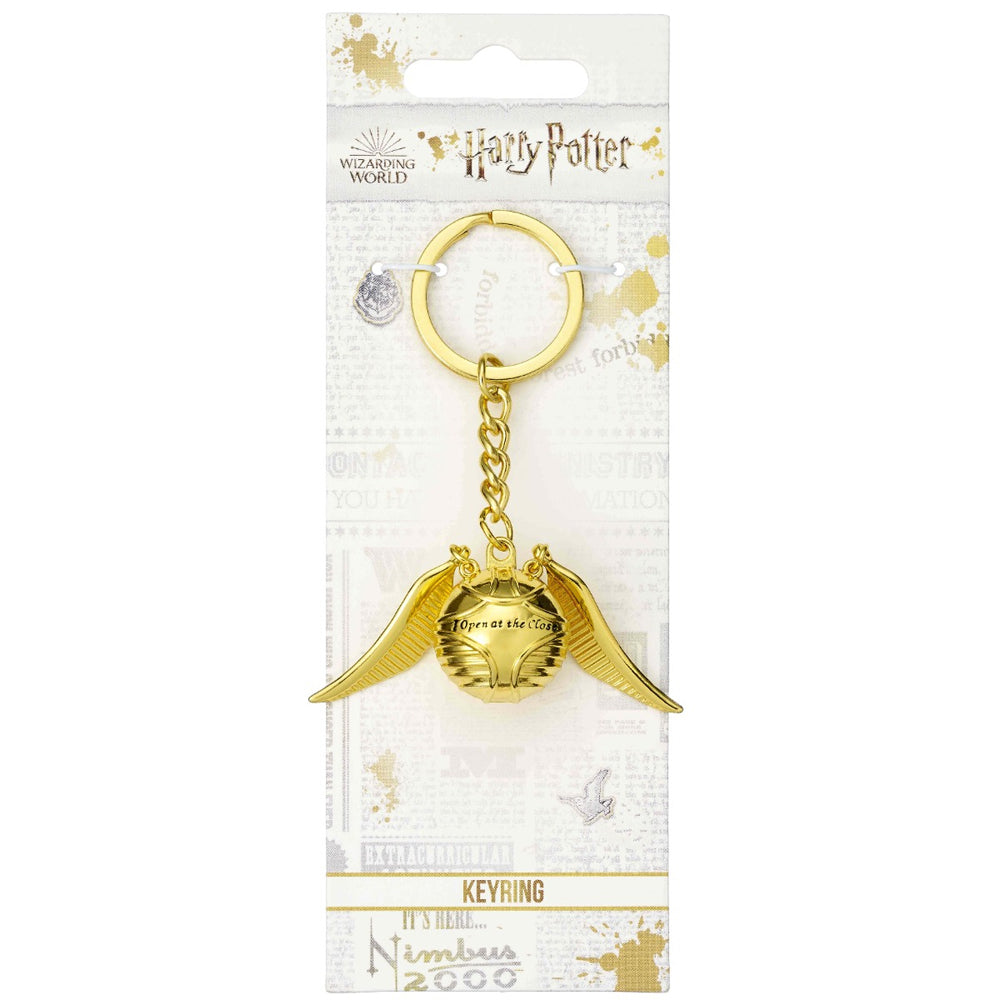 Harry Potter 3D Metal Keyring Golden Snitch: 2 Keyrings By Harry Potter
