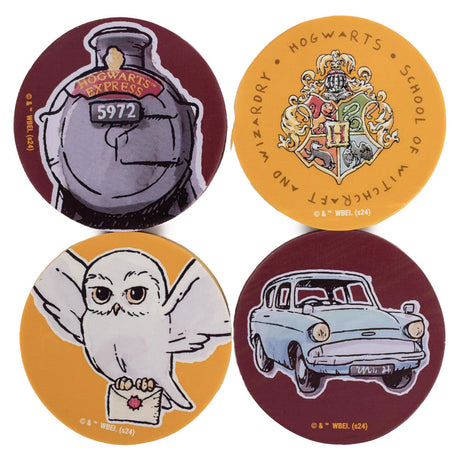 Harry Potter 4pk Eraser Set: 2 - Stationery By Harry Potter