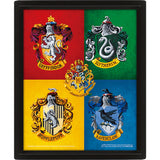 Harry Potter Crests Framed 3D Picture - Shop Wall Art At Gift Moments - 2