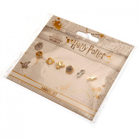 Harry Potter Gold Plated Earring Set: 4 Jewellery By Harry Potter