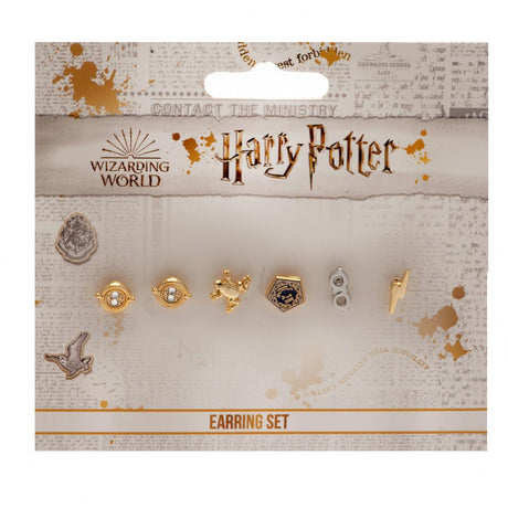 Harry Potter Gold Plated Earring Set: 3 Jewellery By Harry Potter