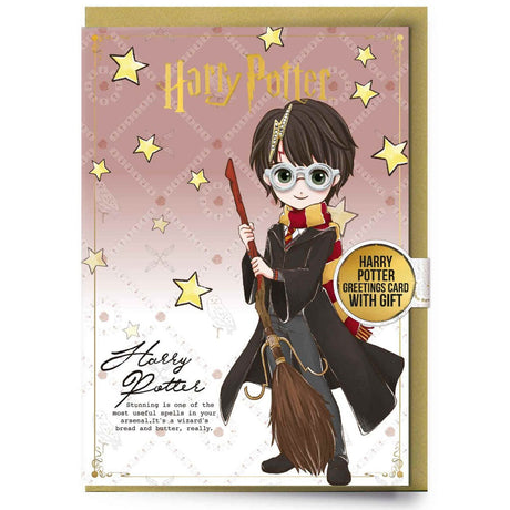 Harry Potter Greetings Card with Badge: 1 - Greeting Cards By Harry Potter