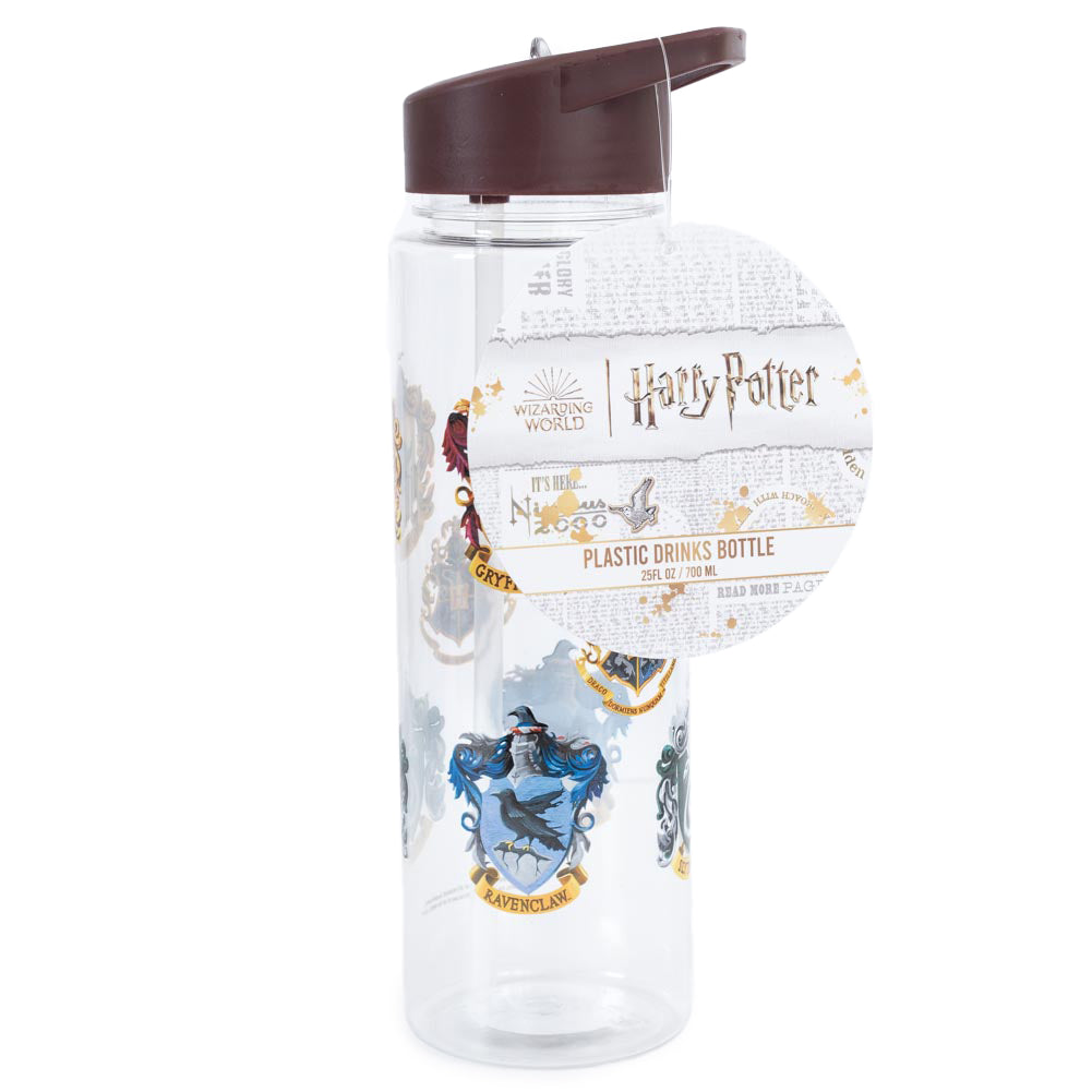 Harry Potter House Crests Plastic Drinks Bottle: 3 Water Bottles By Harry Potter