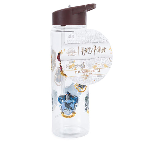 Harry Potter House Crests Plastic Drinks Bottle: 3 Water Bottles By Harry Potter