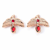 Harry Potter Rose Gold Plated Fawkes Stud Earrings: 1 - Jewellery By Harry Potter