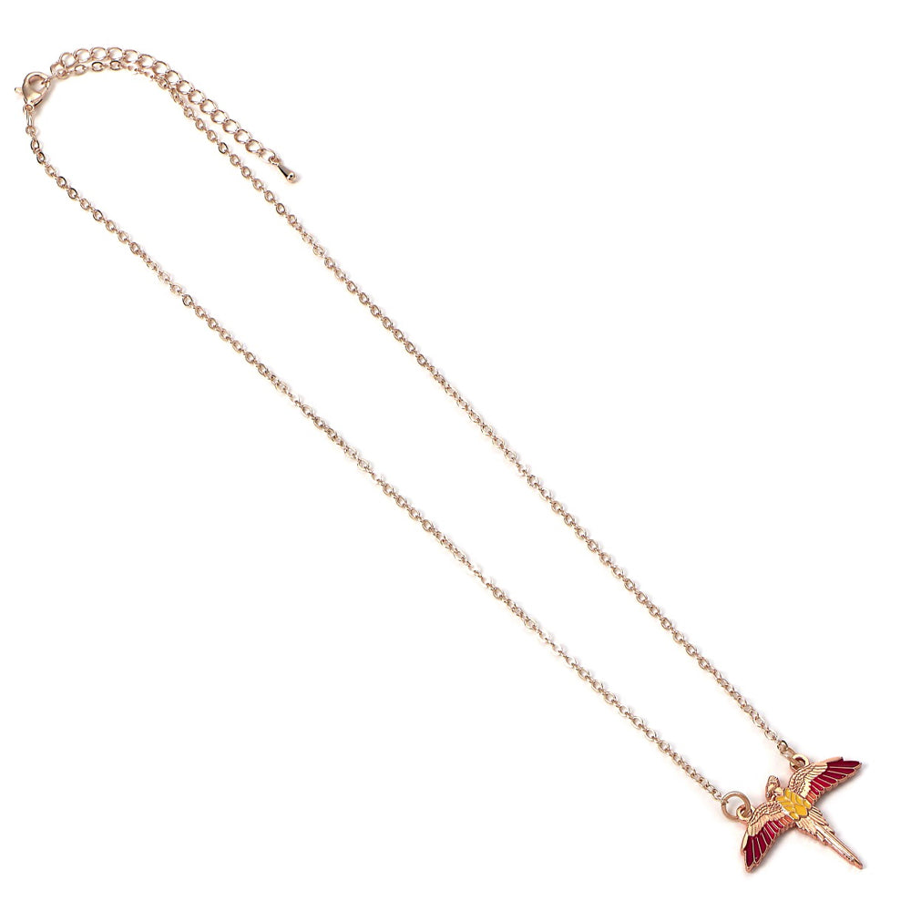 Harry Potter Rose Gold Plated Fawkes Necklace - Shop Jewellery At Gift Moments - 3