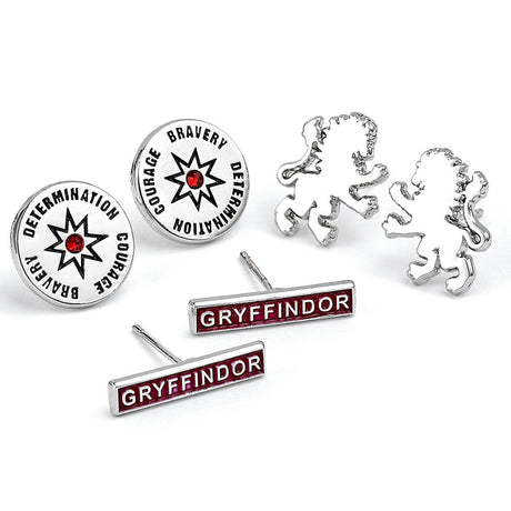 Harry Potter Silver Plated Earring Set Gryffindor: 1 - Jewellery By Harry Potter