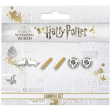 Harry Potter Silver Plated Earring Set Hufflepuff: 5 - Jewellery By Harry Potter