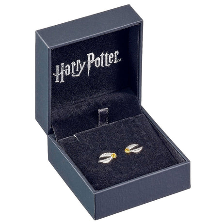 Harry Potter Sterling Silver Crystal Earrings Golden Snitch: 3 Jewellery By Harry Potter
