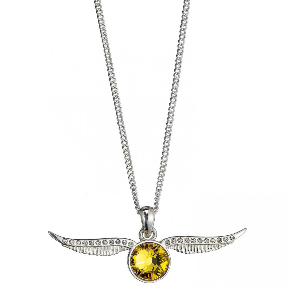 Harry Potter Sterling Silver Crystal Necklace Golden Snitch: 3 Jewellery By Harry Potter