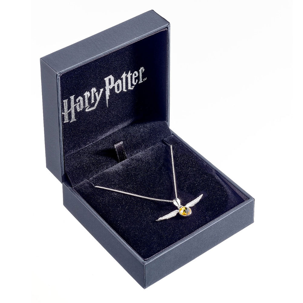 Harry Potter Sterling Silver Crystal Necklace Golden Snitch: 4 Jewellery By Harry Potter