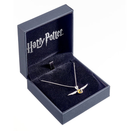 Harry Potter Sterling Silver Crystal Necklace Golden Snitch: 4 Jewellery By Harry Potter