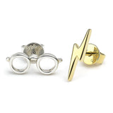 Harry Potter Sterling Silver Earrings Lightning Bolt & Glasses: 1 Jewellery By Harry Potter