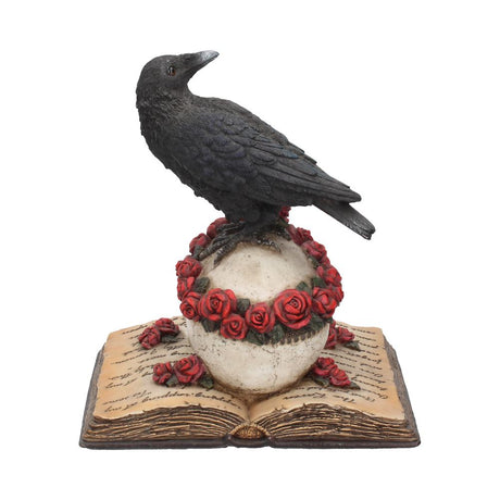 Heartaches Reflection Raven Figurine Skull Rose Valentine Ornament: 5 - Figurines Medium (15-29cm) By Gift Moments