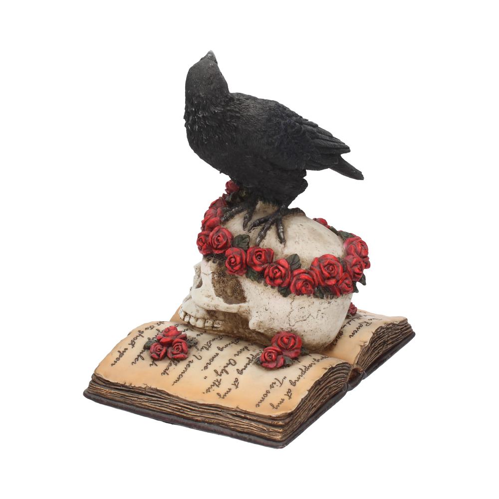 Heartaches Reflection Raven Figurine Skull Rose Valentine Ornament: 4 - Figurines Medium (15-29cm) By Gift Moments