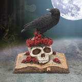Heartaches Reflection Raven Figurine Skull Rose Valentine Ornament: 1 - Figurines Medium (15-29cm) By Gift Moments