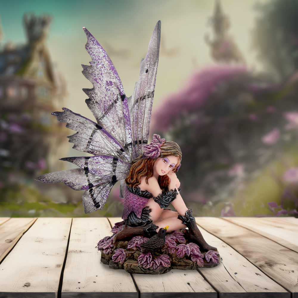 Heather 15cm Dark Fairy and Raven Figurine: 1 - Figures & Collectables By Gift Moments