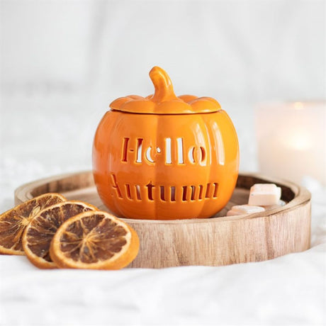Hello Autumn Pumpkin Oil Burner: 5 - Oil & Wax Burners By Gift Moments