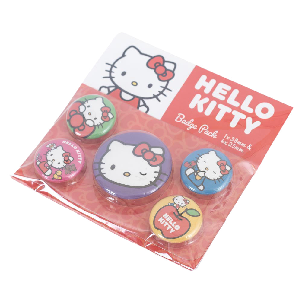 Hello Kitty Button Badge Set - Shop Badges At Gift Moments - 3