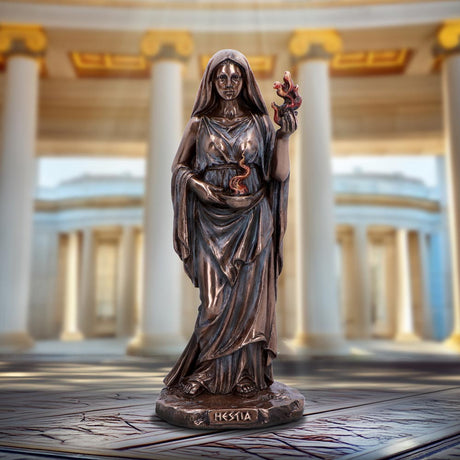 Hestia Goddess of Home and Hearth Bronze Figurine: 1 - Figures & Collectables By Gift Moments