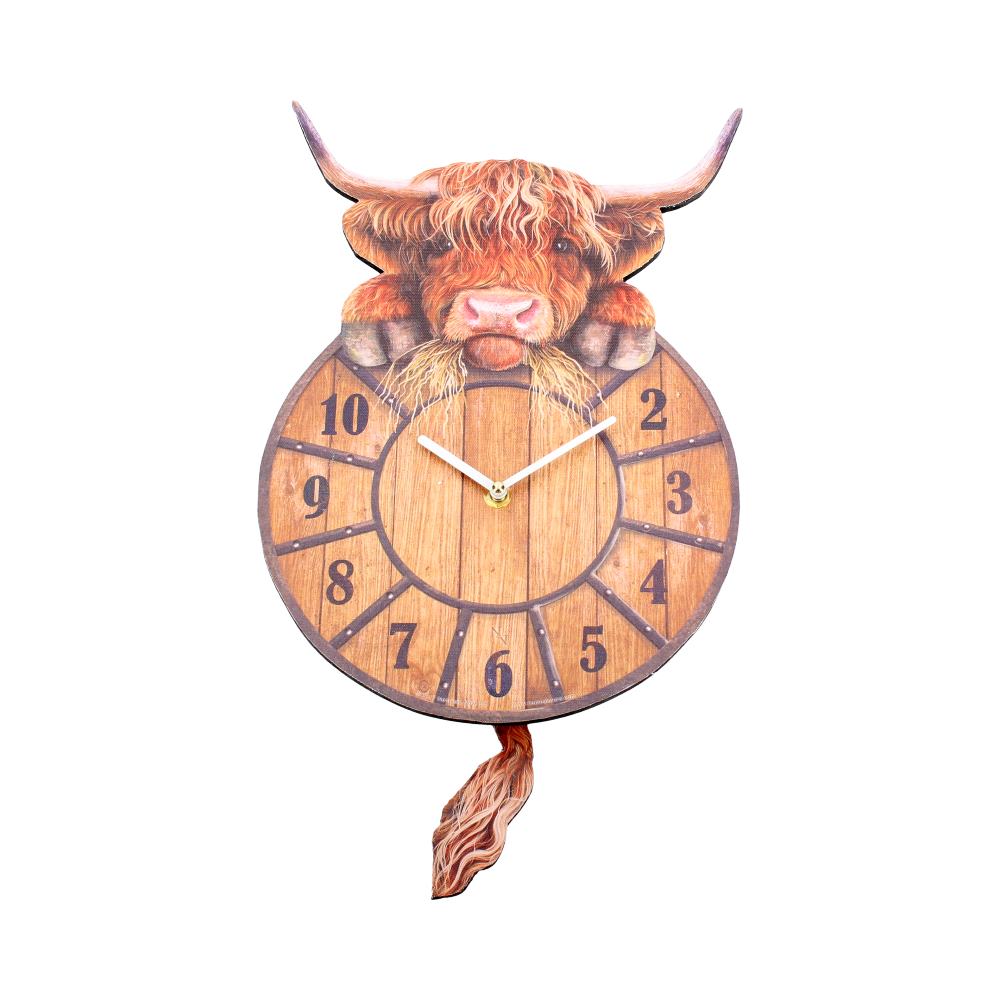 Highland Tickin’ Cow Pendulum Clock - Shop Clocks At Gift Moments - 2