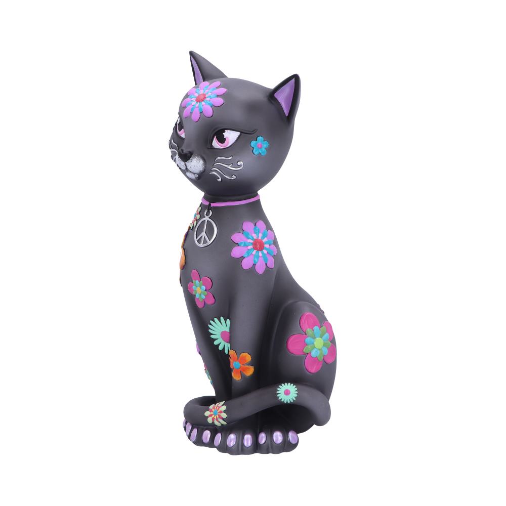 Hippy Kitty Black Cat Ornament 26cm: 3 - Figures & Collectables By NN Designs
