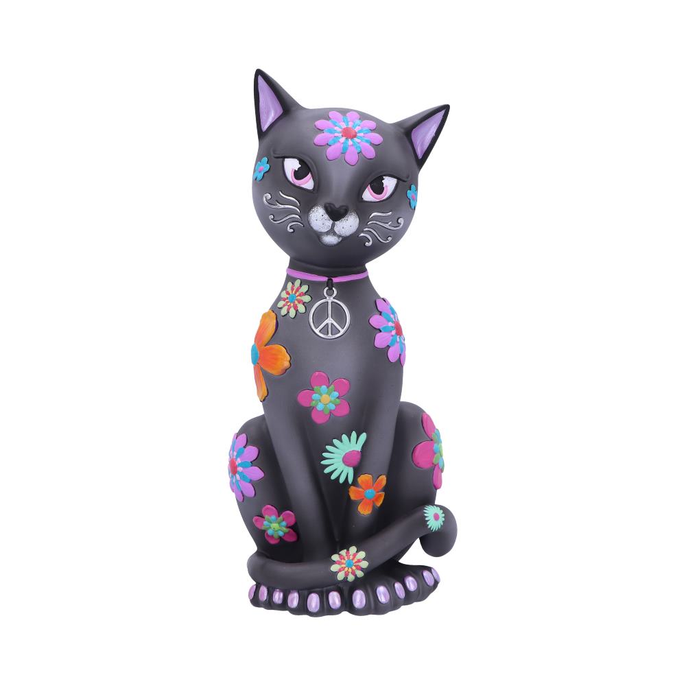 Hippy Kitty Black Cat Ornament 26cm: 2 - Figures & Collectables By NN Designs