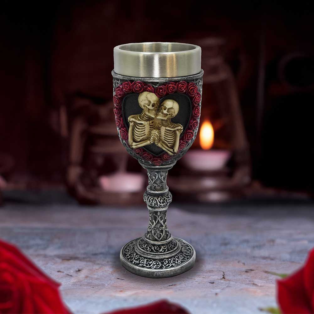 To Have and To Hold Skeleton Lovers Goblet 19.5cm: 1 - Goblets & Chalices By Gift Moments