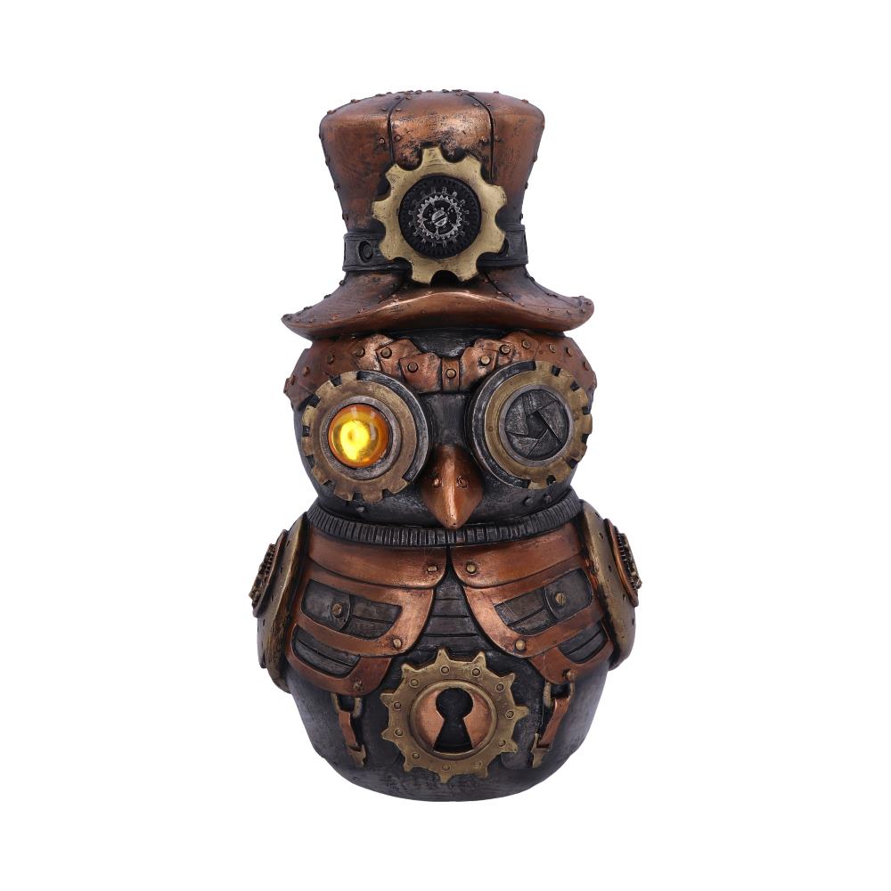 Hootle 22.7cm Steampunk Owl with Top Hat Figurine: 3 - Figures & Collectables By Gift Moments