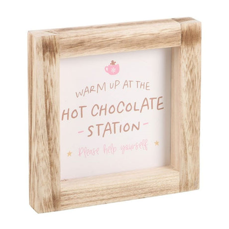 Hot Chocolate Station Wooden Sign: 3 - Signs & Plaques By Gift Moments
