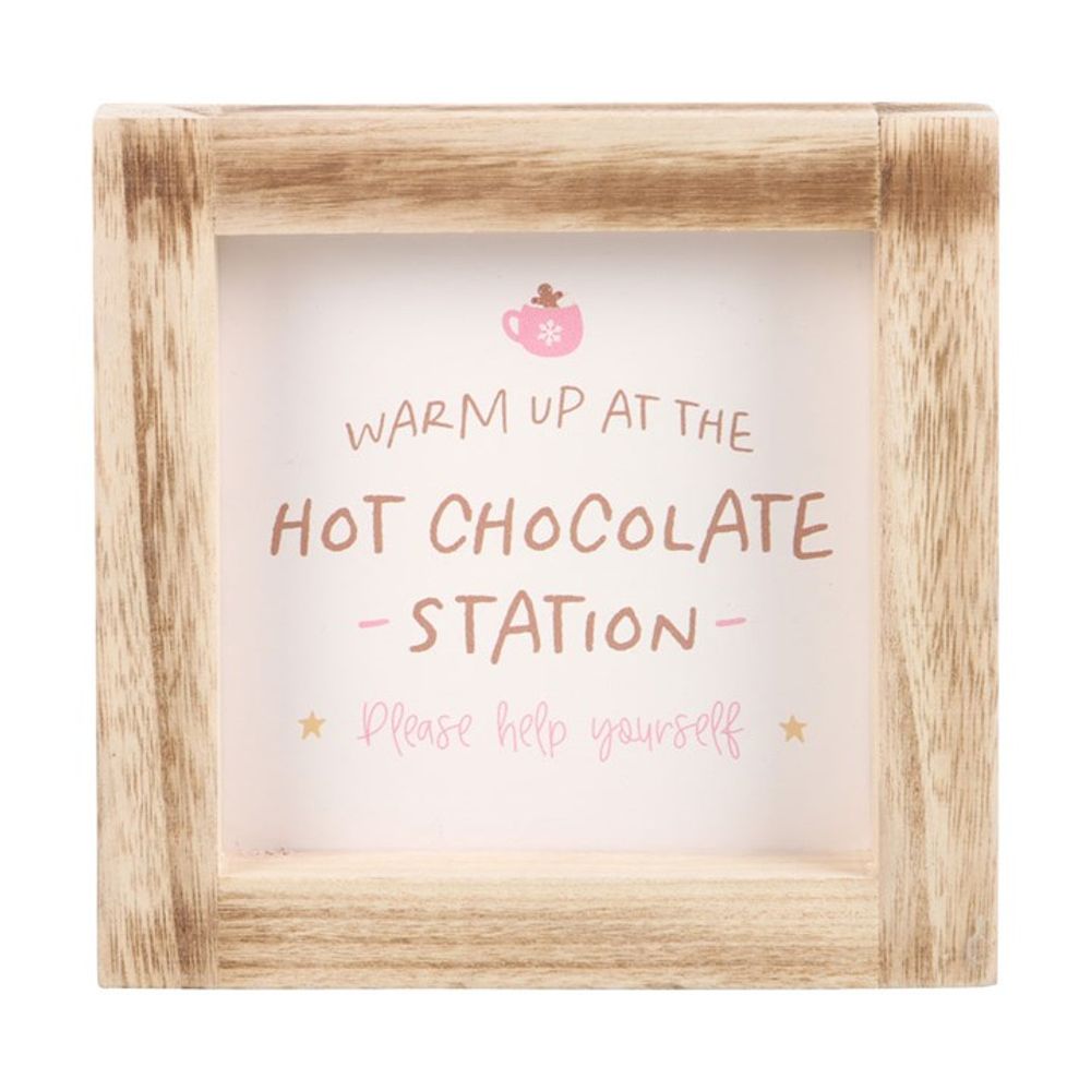 Hot Chocolate Station Wooden Sign: 1 - Signs & Plaques By Gift Moments