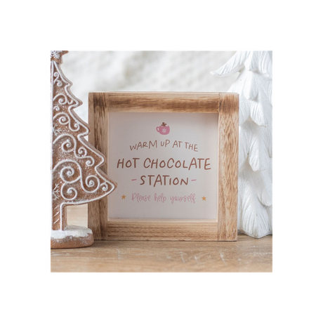 Hot Chocolate Station Wooden Sign: 2 - Signs & Plaques By Gift Moments