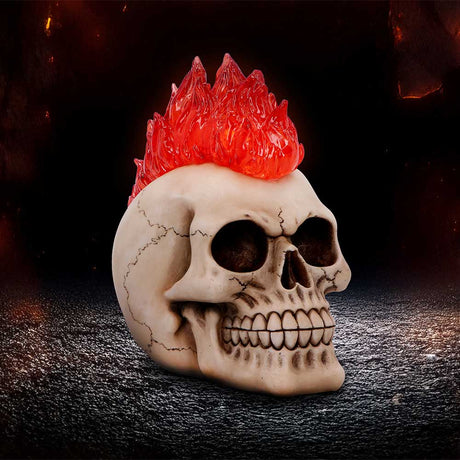 Hot-Headed Decorative Resin Skull: 1 - Figurines Medium (15-29cm) By NN Designs