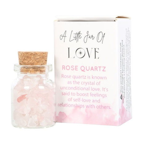 Jar of Love Rose Quartz Crystal in a Matchbox: 2 - By Gift Moments